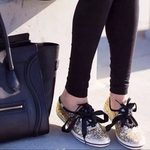 Kate Spade Gold Glitter shoes
